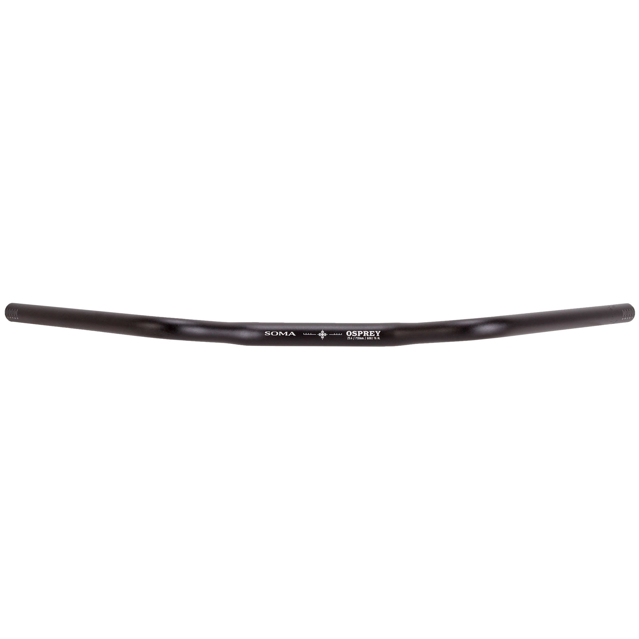 Soma Osprey Flat Handlebar 25.4mm Aluminum, 710mm Wide, 40 Sweep